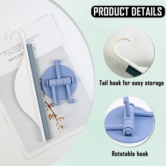 4 Pcs Mini Squeegee with Hanging Hook Shower Mirror Squeegee - Image 5