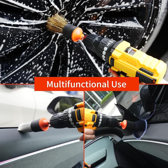 Car Drill Brush, Drill Brush for Air Vent Automotive Interior Exterior - Image 6
