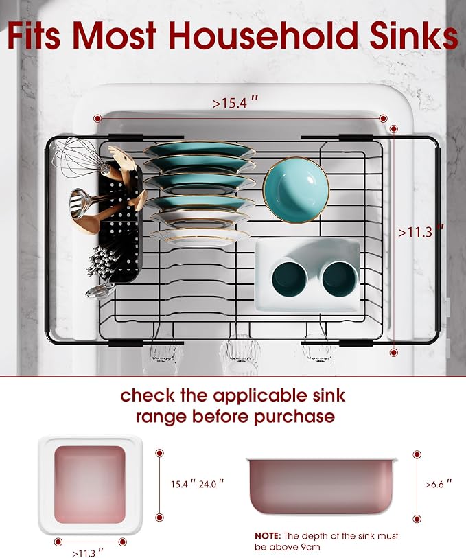 Dish Drying Rack in Sink - Image 3