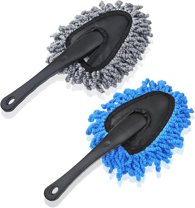 2 Pcs Super Soft Microfiber Duster Brush, Car Dash Cleaner, Cleaning Brush by Unknown