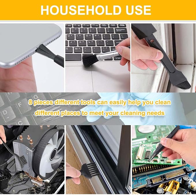 Computer Keyboard Cleaning Brush 8Pcs Small Portable Laptop Electronics Camera - Image 5