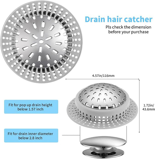 Shower Drain Hair Catcher, Shower Drain Cover, Bathtub Drain Hair Catcher - Image 2