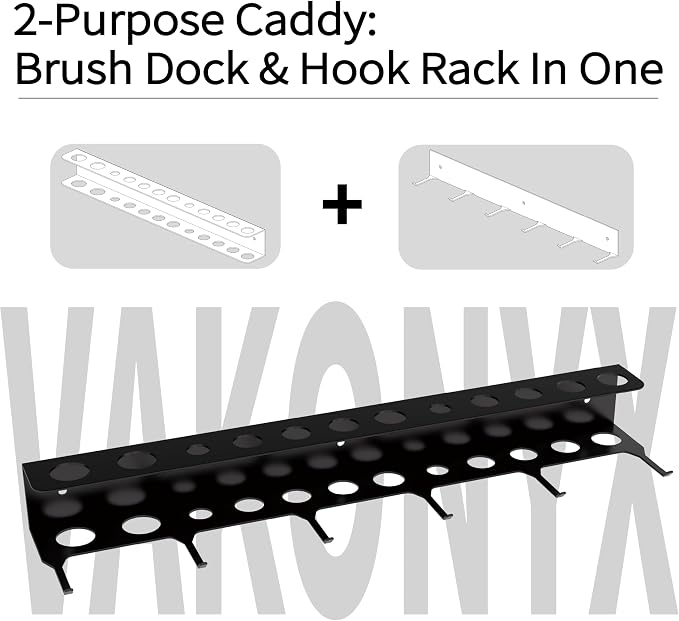 Wall Mount Brush Holder & Tool Hanger Rack - Image 7