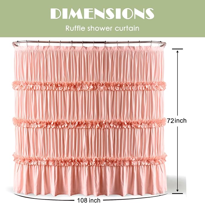 Extra Wide Shower Curtain 108" W x 72" L, Vintage Handcrafted Bow Tie Bath - Image 6