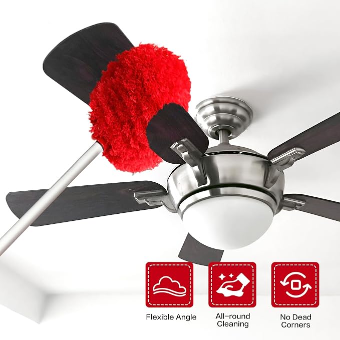 Ceiling Fan Cleaner Duster Reusable Microfiber Ceiling Fan Blade Cleaner - Image 2