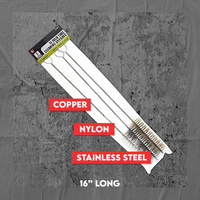 3 Piece Set of 16-Inch Tube Cleaning Brushes Copper, Nylon - Image 6
