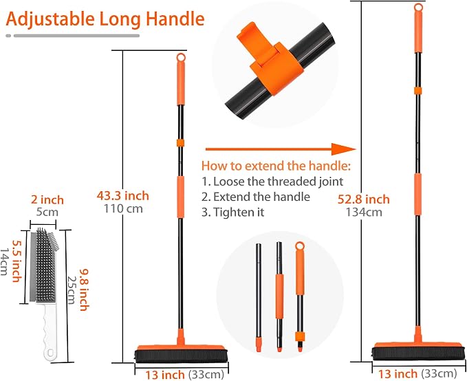 JEHONN Rubber Broom Carpet Rake - Image 6