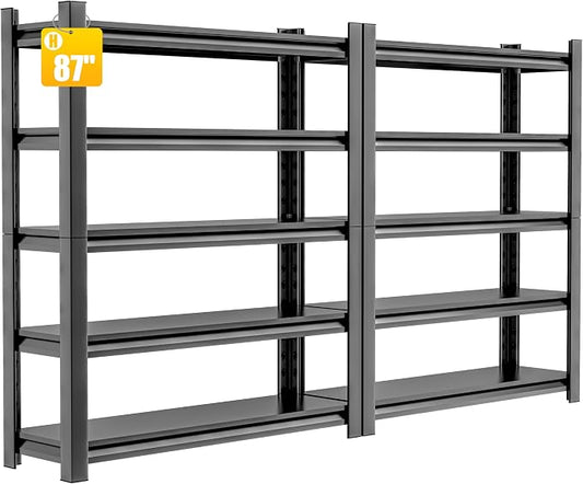 2 Pieces Garage Shelving, Heavy Duty Sturdy Steel Thickened Metal Shelves by HzdbhdGarageShelving