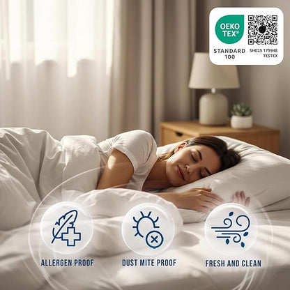 Luxury Twin Size Tencel Waterproof Mattress Protector Deep Pocket - Premium Cooling Bed Cover Pad - Hypoallergenic & Allergy-Friendly - Oeko-Tex Certified - Ultra Soft & Breathable