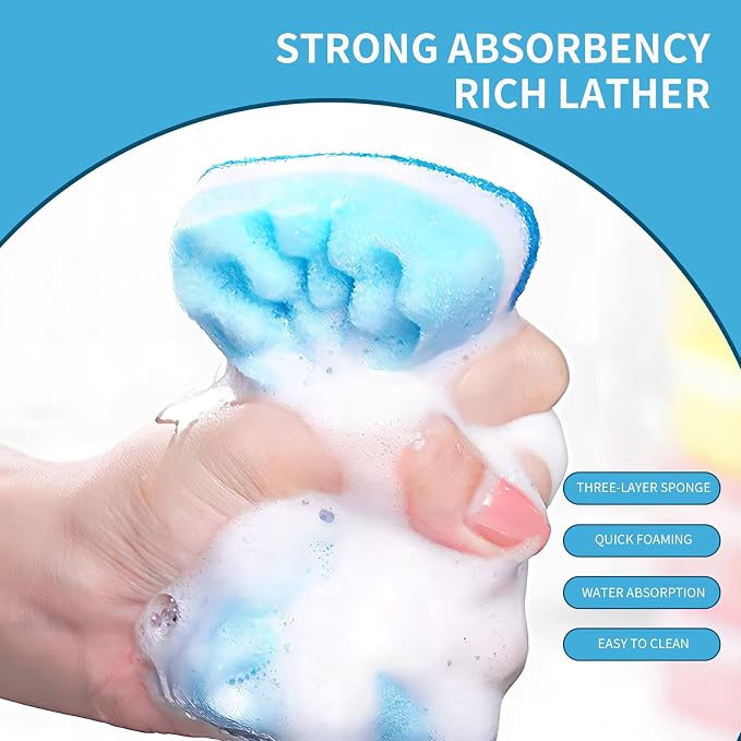 20 Pack, The Third Generation Dishwashing Sponge, Scrub Sponge, The Wave Shaped - Image 6