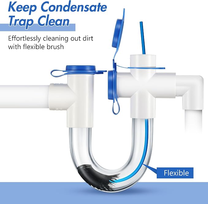 3 Pcs Condensate Trap Flexible Drain Brush, 16 Inch AC Drain Line Cleaning Brush - Image 2