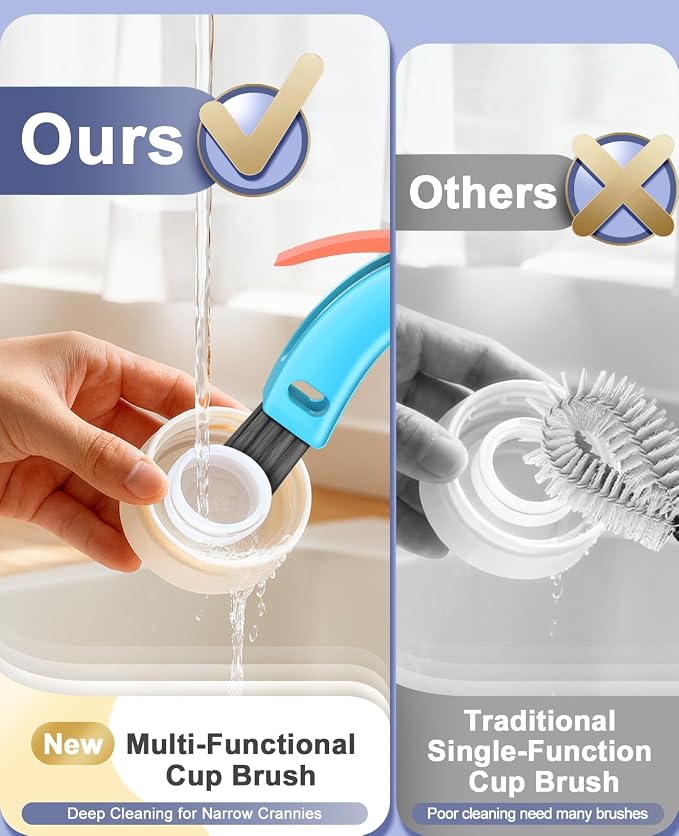 3 in 1 Cup Lid Cleaning Brush 3 PCS - Image 5