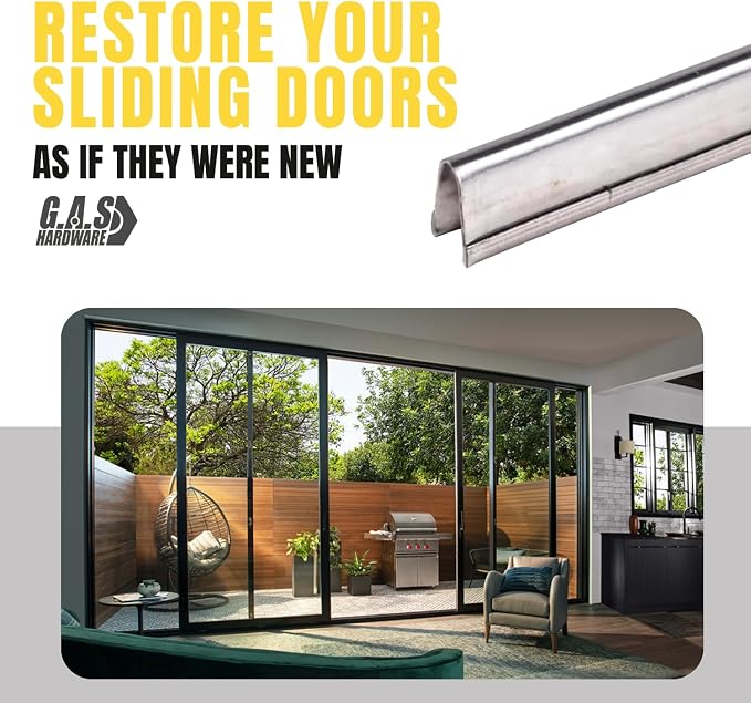 Sliding Door Repair Track Cover Repair Worn Damaged Sliding Glass Door Repair - Image 5