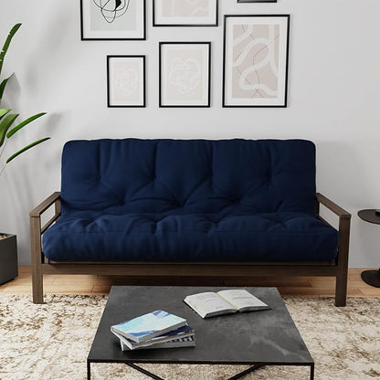 Royal Sleep Products by The Futon Factory 6 inch Foam Futon Mattress - Solid Navy Cover - Twin Size - CertiPUR Certified Foams - Made in USA - Replacement Mattress - (Frame not Included)