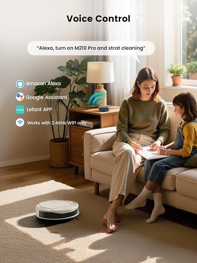 Lefant M210 Pro Robot Vacuum, Strong 2200Pa Suction, 120 Min Runtime, Super - Image 7