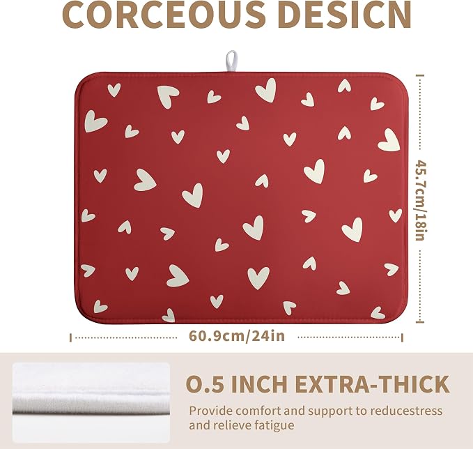 Valentine's Day Love Heart Dish Drying Mat - Image 2