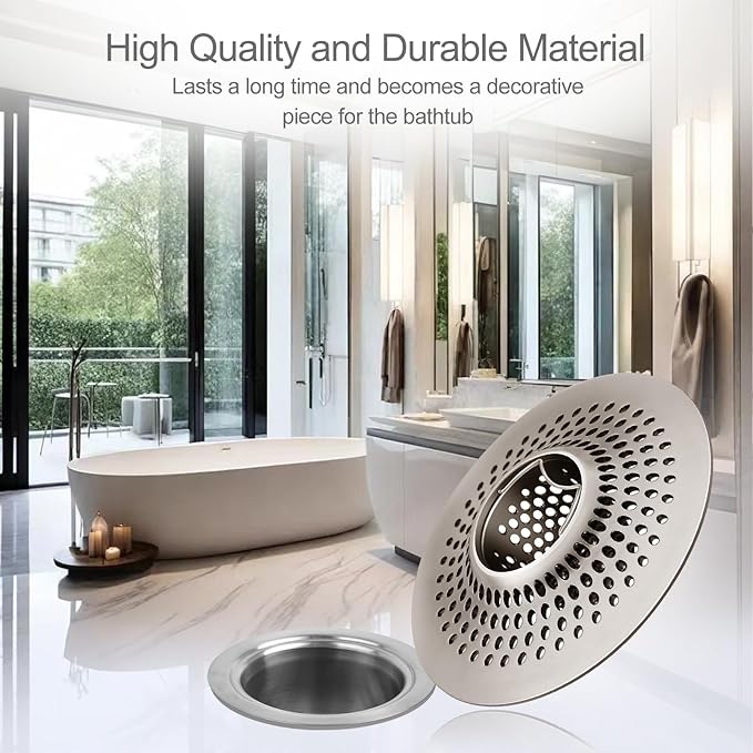 LEKEYE Shower Drain Hair Catcher/Bathroom Drain Cover/Bathtub Drain - Image 5