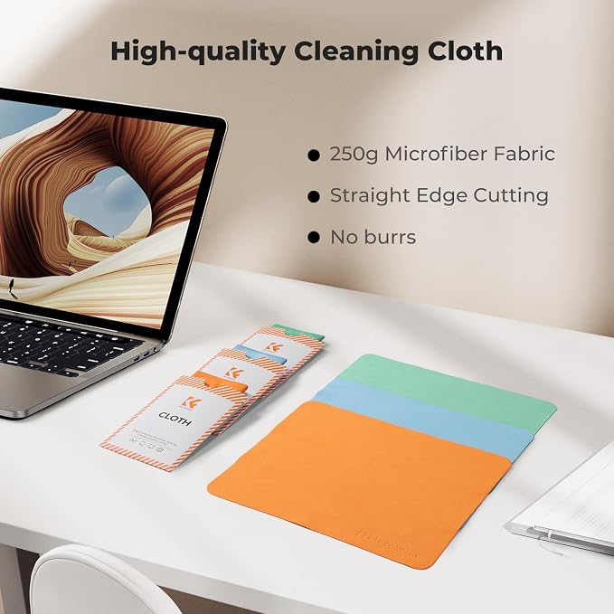 K&F CONCEPT 6 Pack Lens Cleaning Cloth | Microfiber Cleaning Cloth | Glasses - Image 6