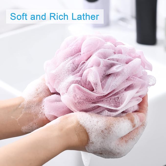 AmazerBath Loofah Sponge 75g/Piece, Exfoliating Bath Sponge Body Scrubber - Image 2
