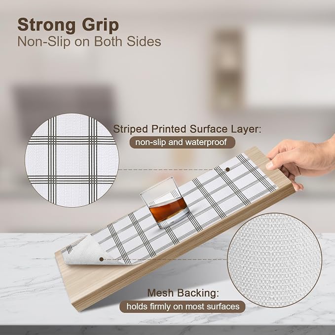 OcePor Non-Adhesive Drawer and Shelf Liner 17.5IN x 30FT，Non Slip Cabinet and - Image 2