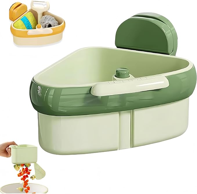 Corner Sink Strainer, Sink Strainer Basket, 2026 New Upgraded Suction Cup Press by Unknown