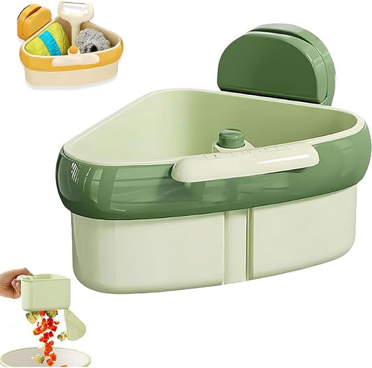 Corner Sink Strainer, Sink Strainer Basket, 2026 New Upgraded Suction Cup Press by Unknown