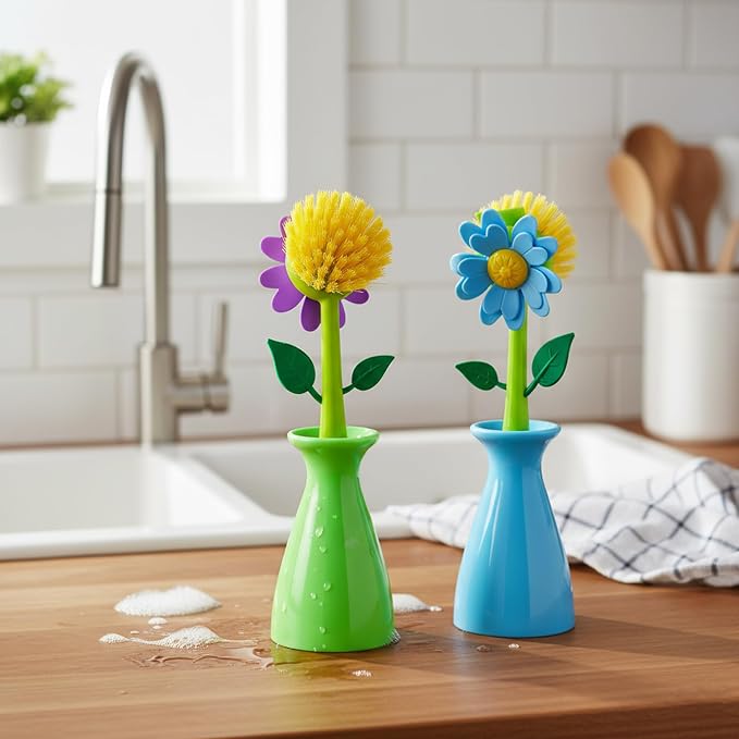 Long Handle Vegetable and Fruit Brush, Florganic Dish Brush - Image 6