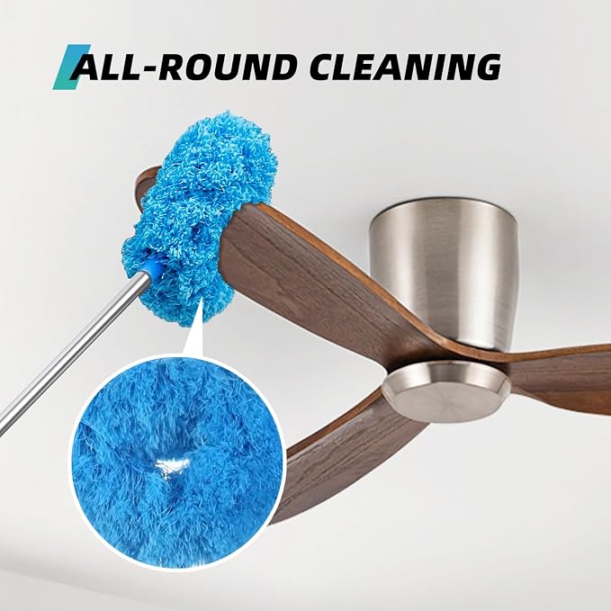 DRQ Ceiling Fan Cleaner Duster, 2 Pack Reusable Microfiber Duster - Image 3