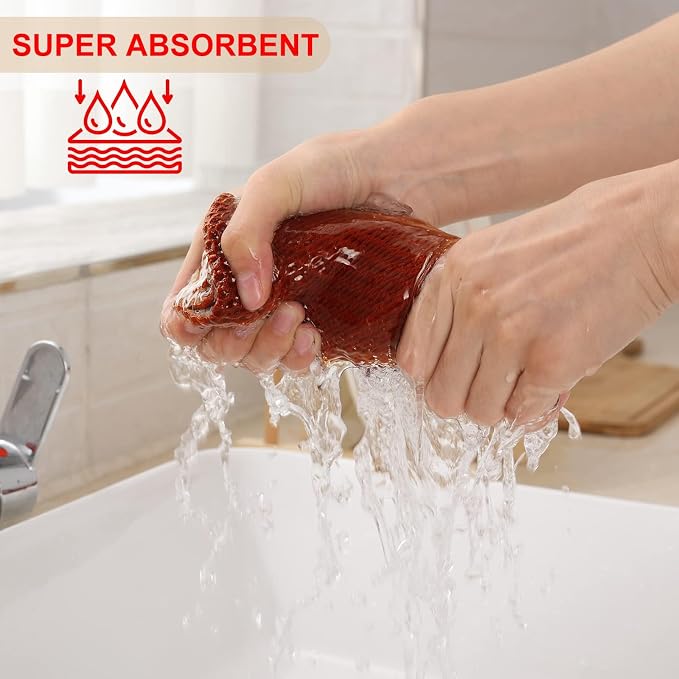Kitinjoy 100% Cotton Waffle Weave Kitchen Hand Towels - Image 3