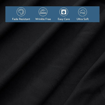 Cot Sheets Fitted Only 31" x 75", Ultra Soft & Breathable Cot Size Bed Sheet Fit for Narrow Twin/Camp Bunk/RV Bunks/Army Cots/Guest Beds/Trifold Mattresses, Mattress Bottom Cover Sheets, Black