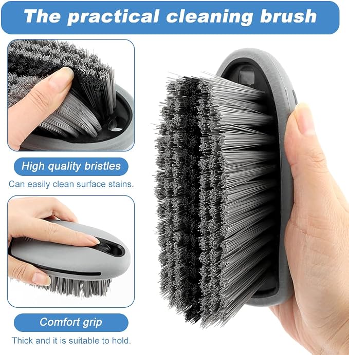 Carpet Brush, Scrub Brush Carpet Scrubber Stiff Bristle Detailing Scrub Brushes - Image 5