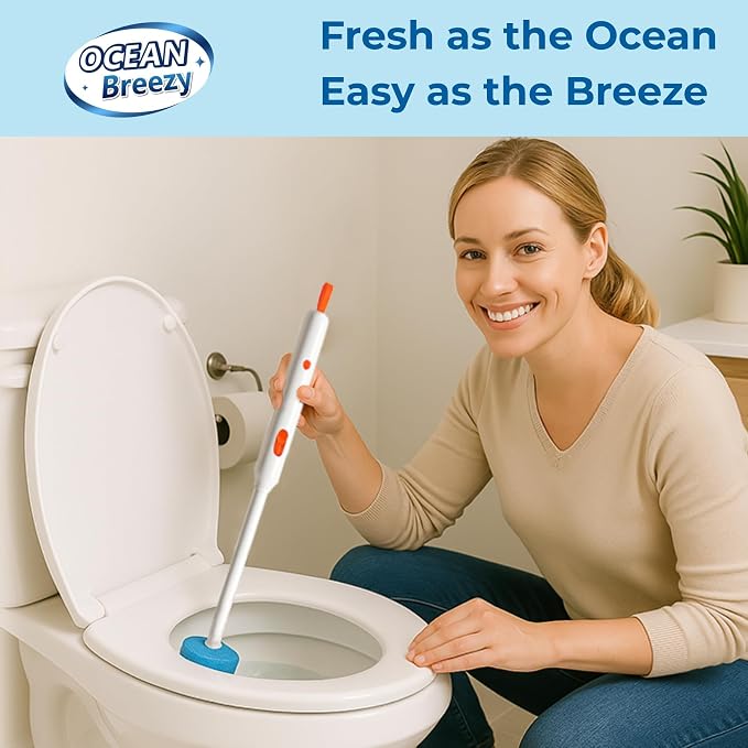 Electric Toilet Brush and Holder Set, 2025 New 4-in-1 Disposable Scrub Kit - Image 7