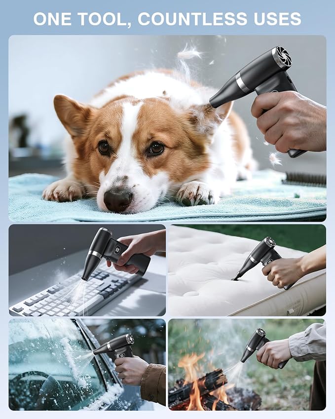 Electric Compressed Air Duster Cordless: 60 MPH High Wind Speed Mini Air Blower - Image 5