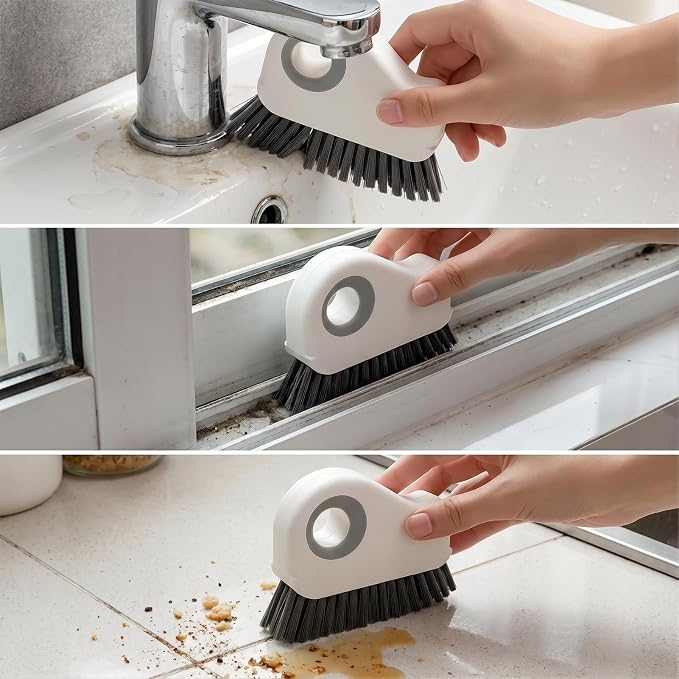 1-Pack Groove Cleaner Brush - 2 in 1 Grout Brush Cleaner- Multifunction Window - Image 3