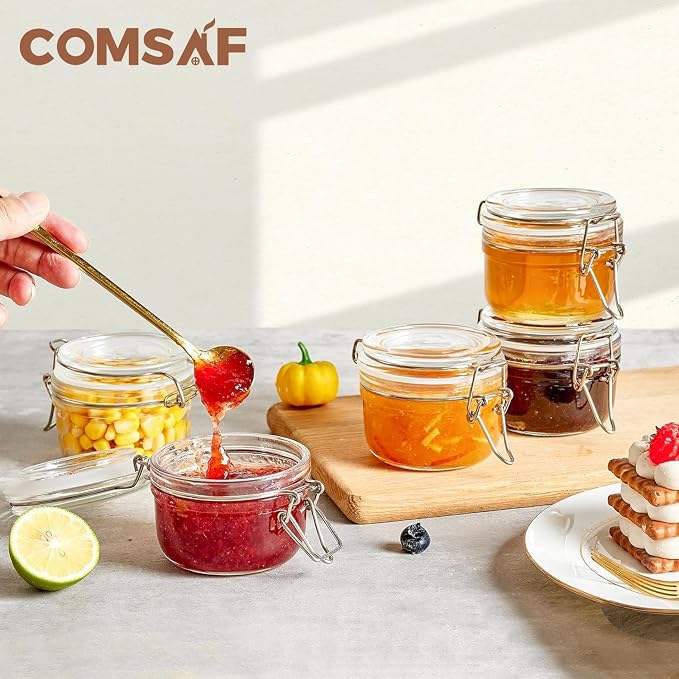 ComSaf 4oz Small Airtight Glass Jars Set of 6 - Image 4