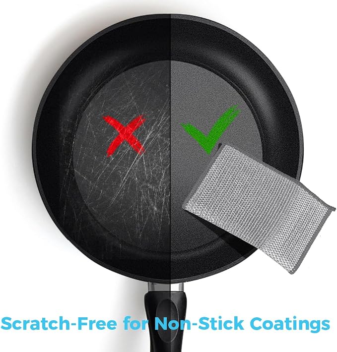 AIDEA Non Scratch Wire Dishcloth 24PK, Upgraded Wire Dishwashing Rag - Image 6