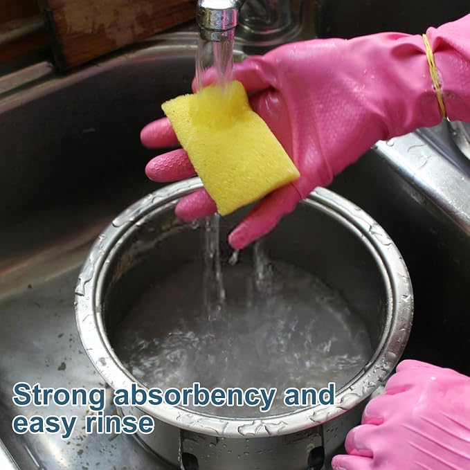 Dishwash Sponges, 10 Pack Non-Scratch Scrub Kitchen Sponges, Cleaning Sponges - Image 4