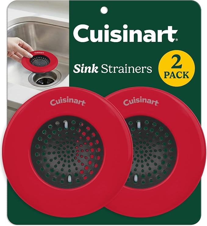 Cuisinart Sink Strainers- 2 Pack Kitchen Sink Drain Strainer & Food Catcher by BestBrands