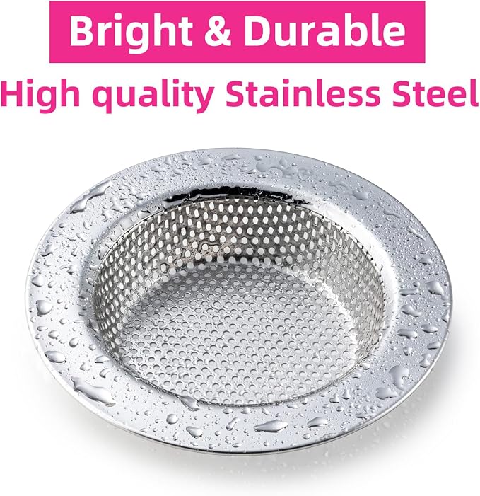 2 Packs Sink Strainer for Most Kitchen Sink Drain Basket, Upgraded Double-Layer - Image 3