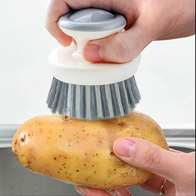Dish Scrub Brush, Ergonomic Grip Palm Brush, Kitchen Scrub Brushes - Image 6
