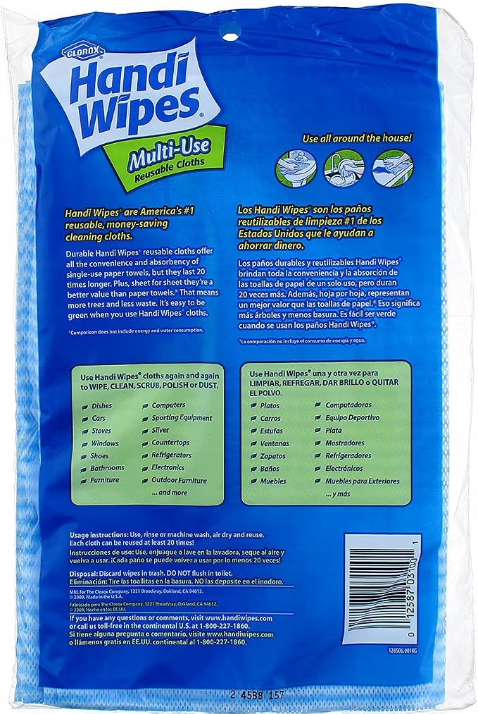Clorox Handi Wipes Multi-Use Reusable Cleaning Cloths 21" X 11" 6 Count - Image 5