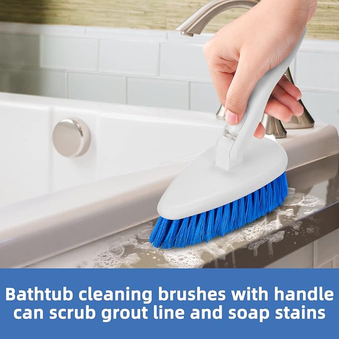 Qaestfy Bathtub Brush Refill Replacement Shower Tub and Tile Cleaning Lock in - Image 3