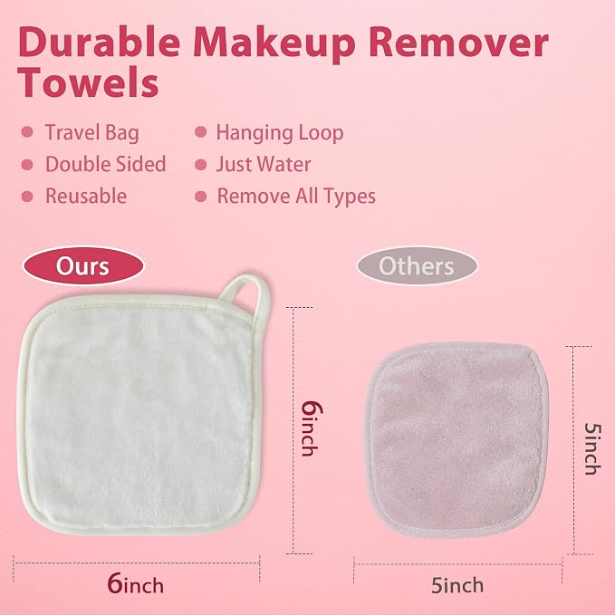Makeup Remover Cloth, Makeup Remover Pads Microfiber Face Washcloth - Image 6