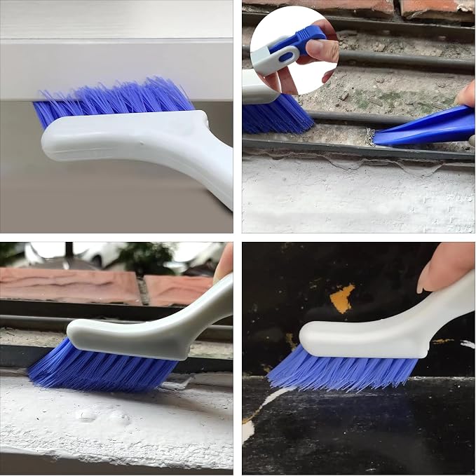 Small Scrub Brush Set for Deep Cleaning, 2 Cleaning Brushes for Window Tracks - Image 5