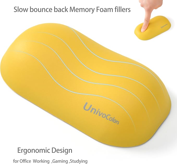 UnivoColors Design-Wave Wrist Rest, Artificial Sheepskin+Memory - Image 3