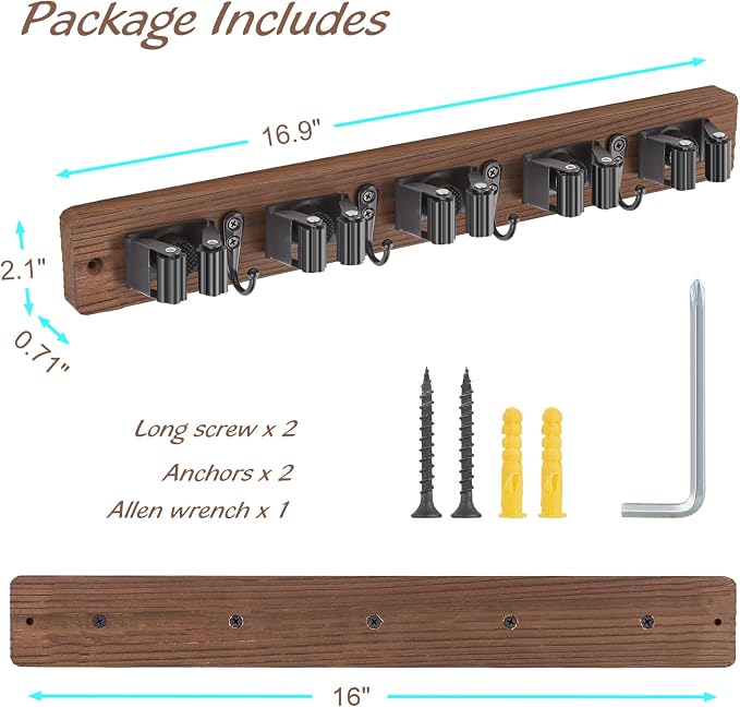 Mop and Broom Holder Wall Mount - Image 6