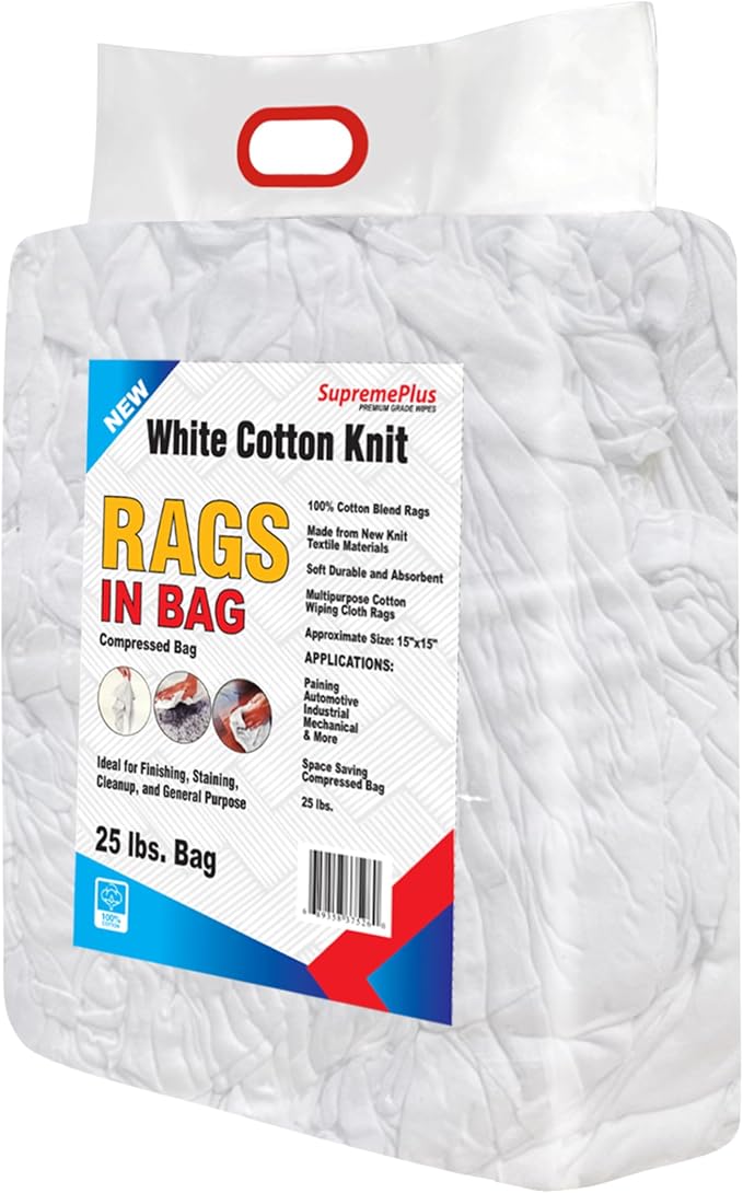 Premium White T-Shirt Cleaning Rags – White Cotton Rag - Image 2