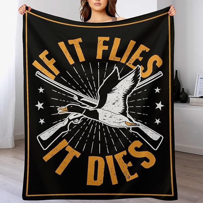 Goose Hunting Blanket Hunting Gifts for Men Goose Hunting Accessories Hunting Throw Blanket for Adults Soft Warm Cozy Fleece Blanket for Couch Sofa Bed 60"x80"