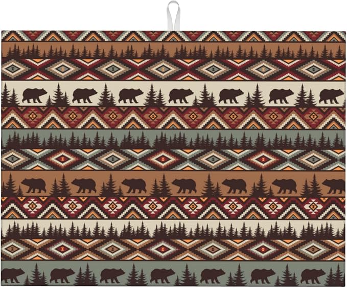 Bear Mountain Microfiber Dish Drying Mat by Unknown