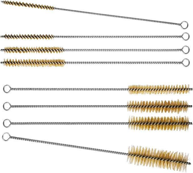 8Pcs Tube Cleaning Brush, Brass Stainless Steel Engine Cleaning Brushes by RAWILL